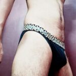 Horny underwear man teasing sexy body in nude pics