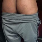 Smooth sexy boy teases his big round ass in nudes