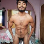 Twink gay guy teasing his sexy and hot naked body in pics