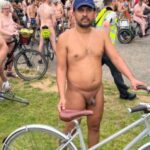 Sexy gay exhibitionist sharing his hot naked pics in public