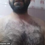 Desi hairy daddy teasing hot furry chest in pics