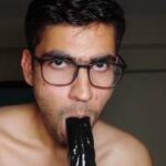 Horny homo slut boy sucking and fucking a dildo in pics