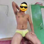 Fit young boy exposing sexy body in briefs in pics