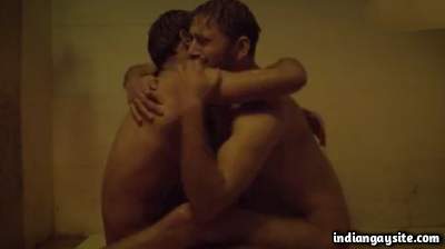 Indian gay scene of sexy guys kissing naked in movie